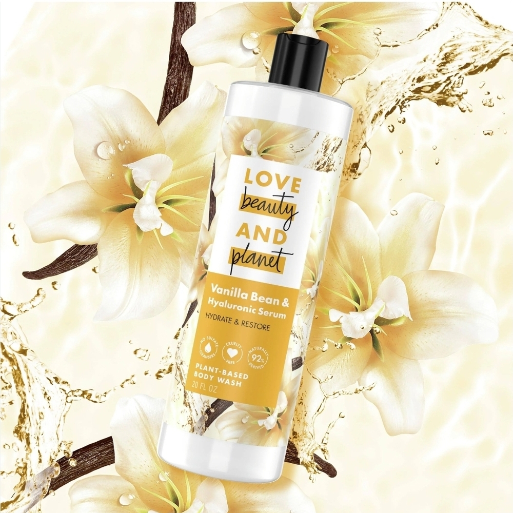 New Love Beauty And Planet Vanilla Bean Body Wash With Coconut Vanilla Soap Set